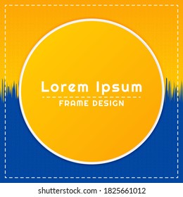 Abstract banner circle frame space design geometric pattern background. vector illustration. 