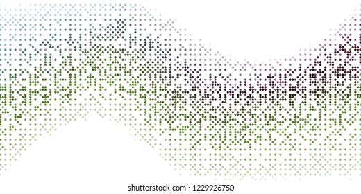 Abstract banner from circles. Background from color dots with gradient.