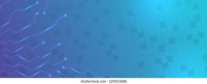 Abstract banner with circuit board.Vector illustration.