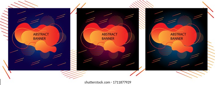 abstract banner, color picture, rain and clouds