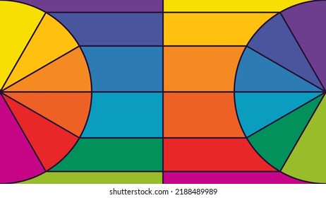 Abstract banner with color wheel. Creative color palette.