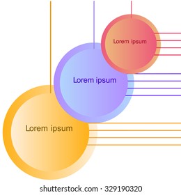 abstract banner with colored circles