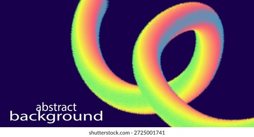 Abstract banner with colorful gradient twisted line. Creative background for covers, presentations, banners