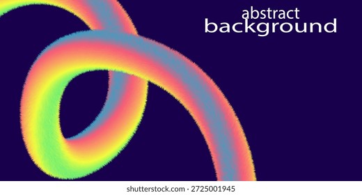 Banner abstrato com linha torcida gradiente colorida. Fundo criativo para capas, apresentações, banners