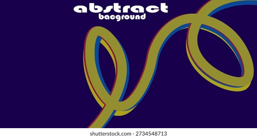 Abstract banner with colorful gradient twisted line. Creative background for covers, presentations, banners