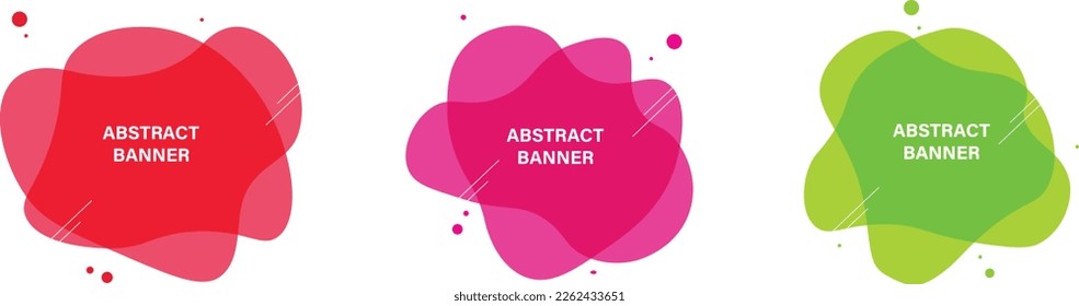 Abstract banner colorful vector shape 