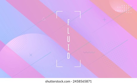 Abstract Banner. Cool Music Poster. Purple Rainbow Illustration. Vector Fluid. Paper Gradient Template. Spectrum Ui. Wavy Landing Page. Pink Abstract Banner