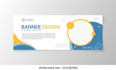 Abstract banner and cover design template with creative circle style design for promotion your product