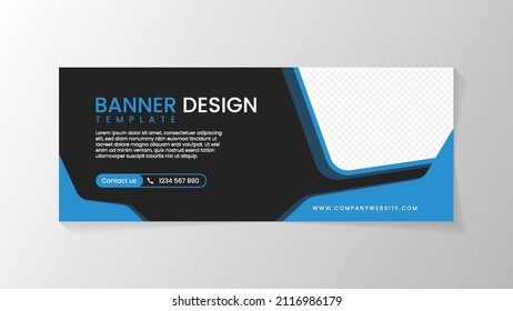 Resumen Plantilla de diseño de pancartas y portadas con un diseño elegante y profesional para promocionar su negocio y producto