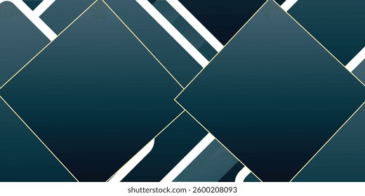 Abstract banner dark blue background. bright blue gradation, slash, halftone, memphis.