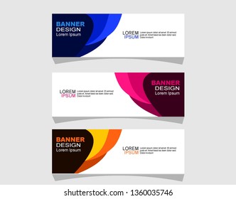 abstract banner design with 3 choices