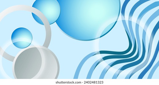 Diseño de pancartas abstractas con fondo vectorial de círculo 3D