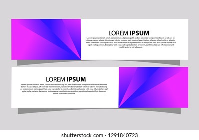 Abstract banner design background gradient, vector website headers  - Vector