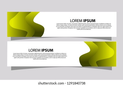Abstract banner design background gradient, vector website headers  - Vector