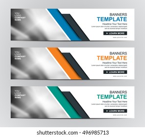 Abstract banner design background, vector website headers