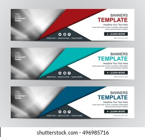 Abstract banner design background, vector website headers