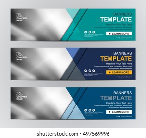 Abstract banner design background, vector website headers