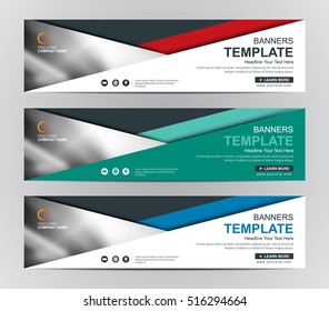 Abstract banner design background, vector website headers