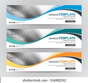 Abstract banner design background, vector website headers