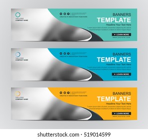 Abstract banner design background, vector website headers