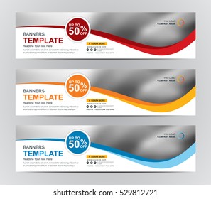 Abstract banner design background, vector website headers