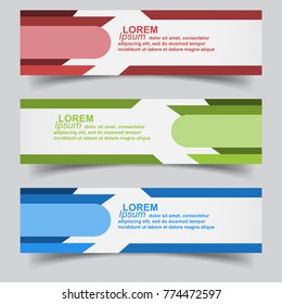 Abstract banner design background, vector website headers
