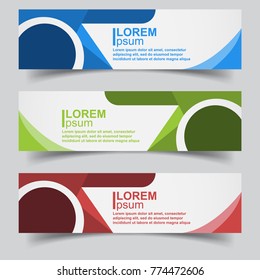 Abstract banner design background, vector website headers