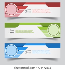 Abstract banner design background, vector website headers