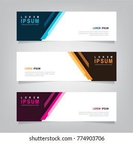 Abstract banner design background, vector website headers template