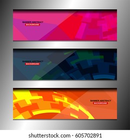 Abstract banner design background for website headers, vector illustration