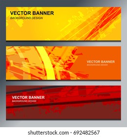 Abstract banner design background for website headers, vector illustration