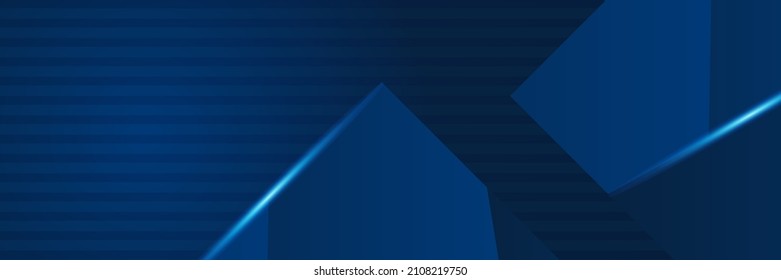 Diseño de pancartas abstractas con fondo geométrico azul. Fondo del estandarte azul. Plantilla de fondo de patrón de patrón de banners de diseño gráfico abstracto de vectores
