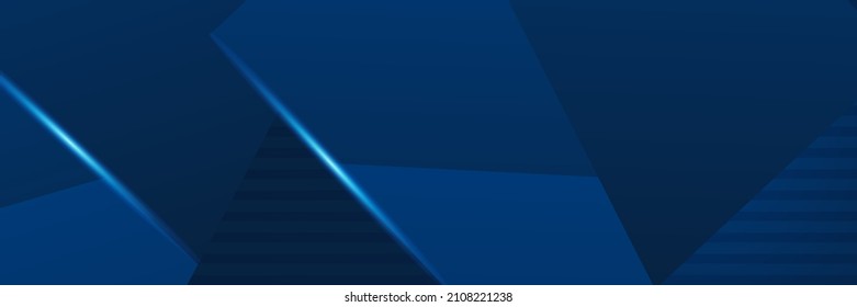 Abstract banner design with blue geometric background. Blue banner background. Vector abstract graphic design banner pattern background template.