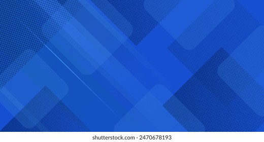 Abstract banner design with blue geometric background. Blue banner background. Vector abstract graphic design banner pattern background template.