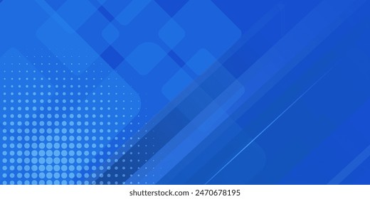 Abstract banner design with blue geometric background. Blue banner background. Vector abstract graphic design banner pattern background template.