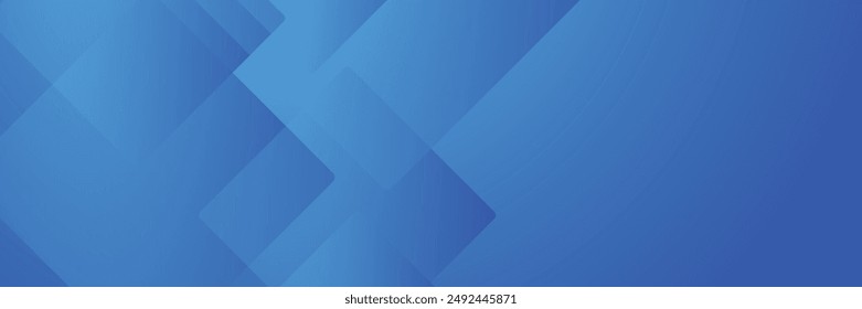 Abstract banner design with blue geometric background. Blue banner background. Vector abstract graphic design banner pattern background template.