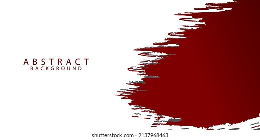 abstraktes Banner-Design mit Pinselstil. trendige rote Farbkorrektur für Banner, Poster, Vorlagen und mehr.