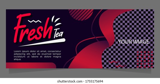 Resumen de la idea de concepto de diseño de pancartas. Diseño de banners empresariales, pancarta saludable, pancarta geométrica