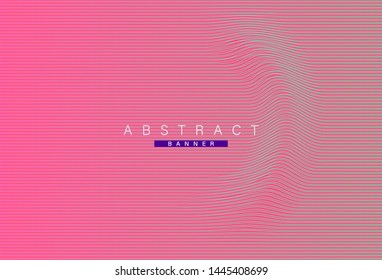 Abstract banner design with concept lines. Creative trendy background.