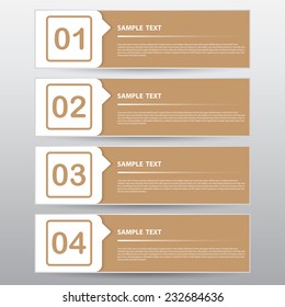 The Abstract Banner for Design and Creative Work, Vector Illustration