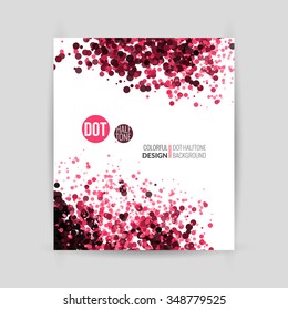 Abstract Banner Design Dot chemistry liquid  colorful cloud. Brochure Cover Flyer Template, vector illustration