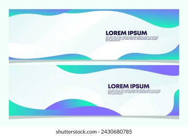 Diseño de banner abstracto. Fondo en forma de vector fluido. Patrón de banner de plantilla gráfica moderna para redes sociales y sitios web