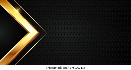 Abstract Banner Design Gold Metallic Texture Stock Vector (Royalty Free ...