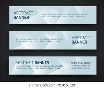 Abstract banner design, gradient polygonal style. Vector 