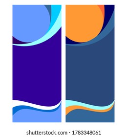 Abstract banner design graphic background for website headers, vector illustration template 