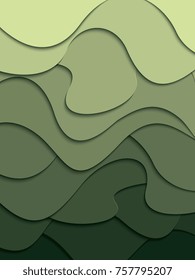 abstract banner design layout with papercut layers 3d effect