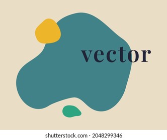 Abstract banner design. Modern blob organic element, round liquid amoeba shape, sale banner. Vector illustration