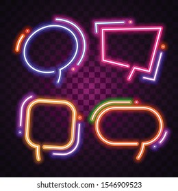 Abstract banner design. Neon template design.