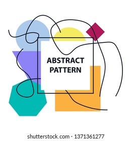 Abstract banner design pattern objects vector isolated