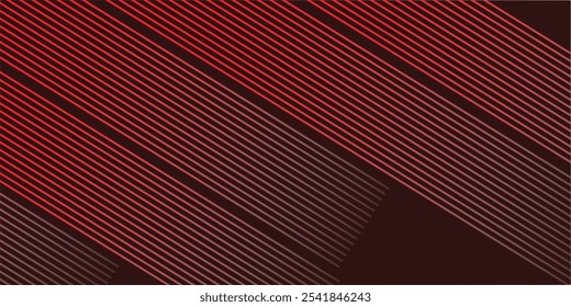 Abstractas diseño de Anuncio. Líneas diagonales rojas sobre fondo azul oscuro. Gráfico moderno. Concepto de tecnología futurista